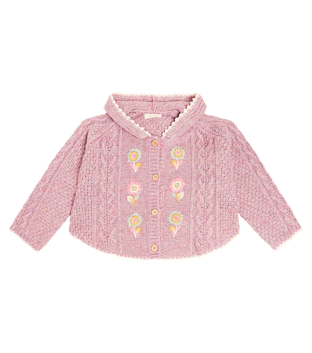 Clara embroidered wool-blend cardigan | Louise Misha