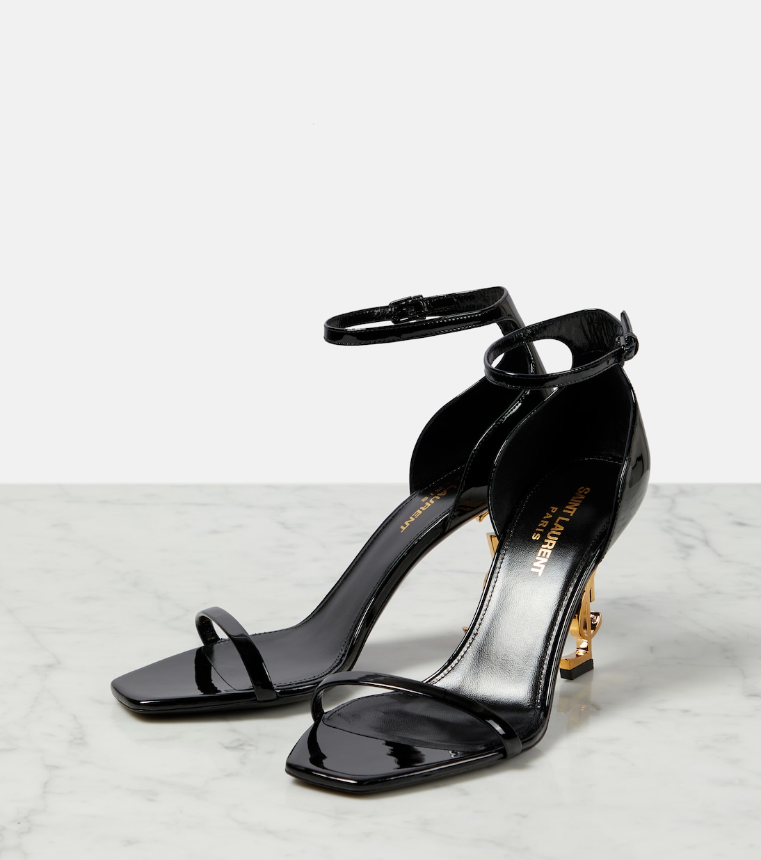 Opyum 85 patent leather sandals | Saint Laurent