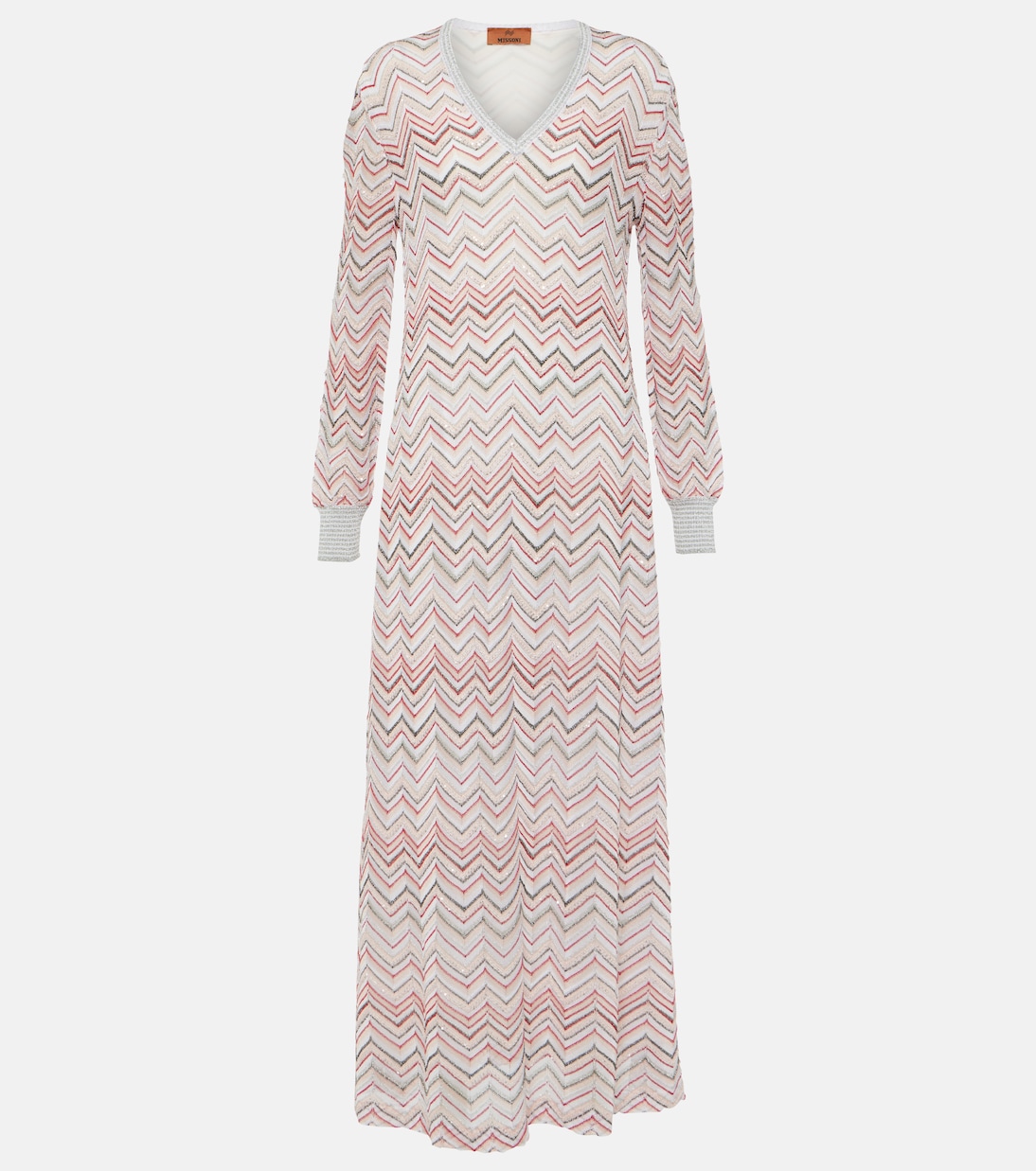 Robe longue Zig Zag métallisée | Missoni