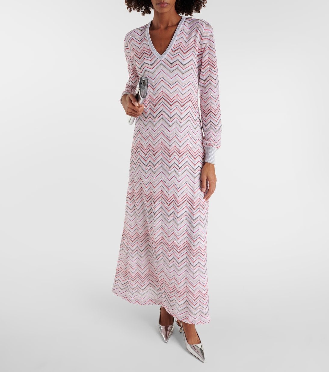 Robe longue Zig Zag métallisée | Missoni