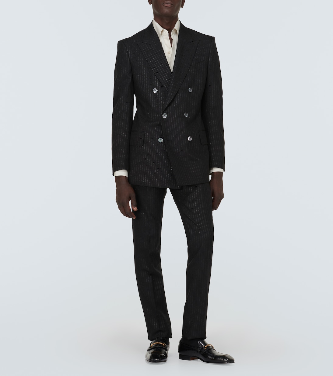 Atticus striped mohair-blend jacquard blazer | Tom Ford
