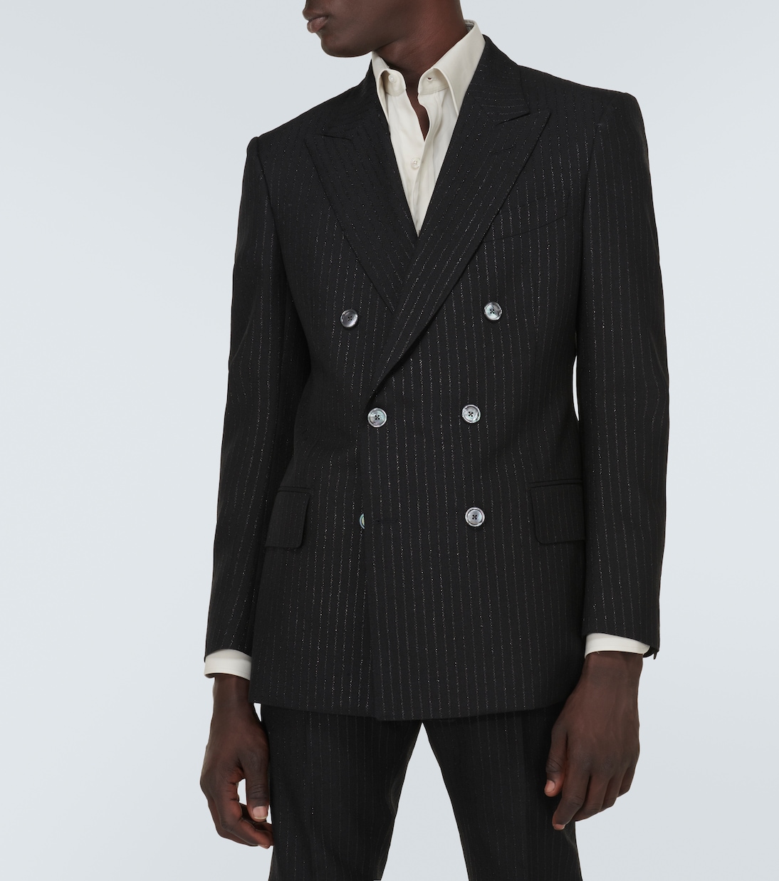 Atticus striped mohair-blend jacquard blazer | Tom Ford