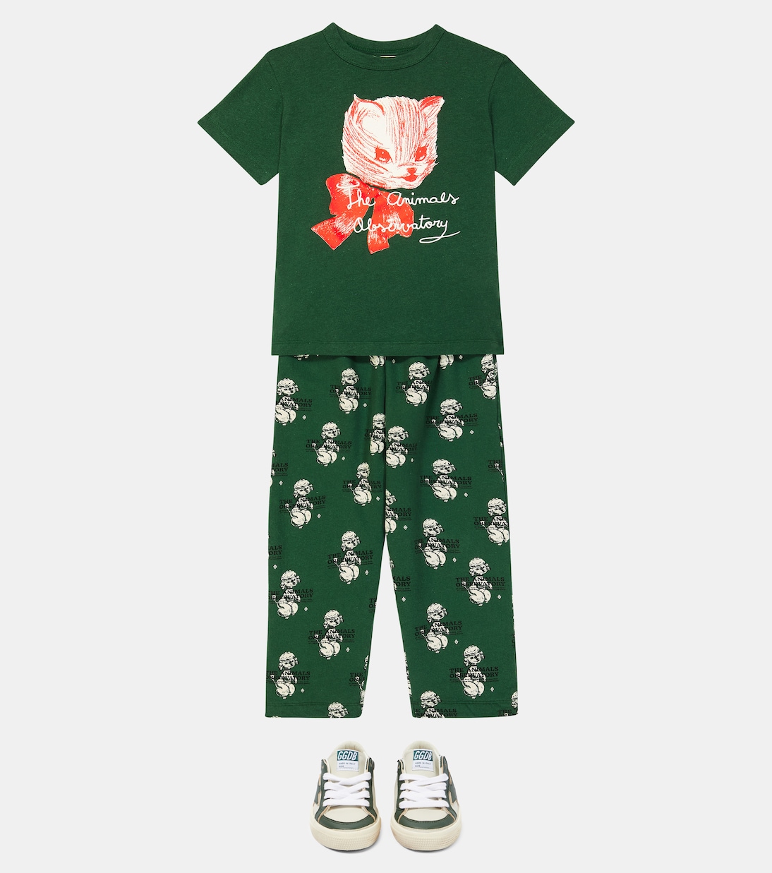 Rooster printed cotton T-shirt  | The Animals Observatory