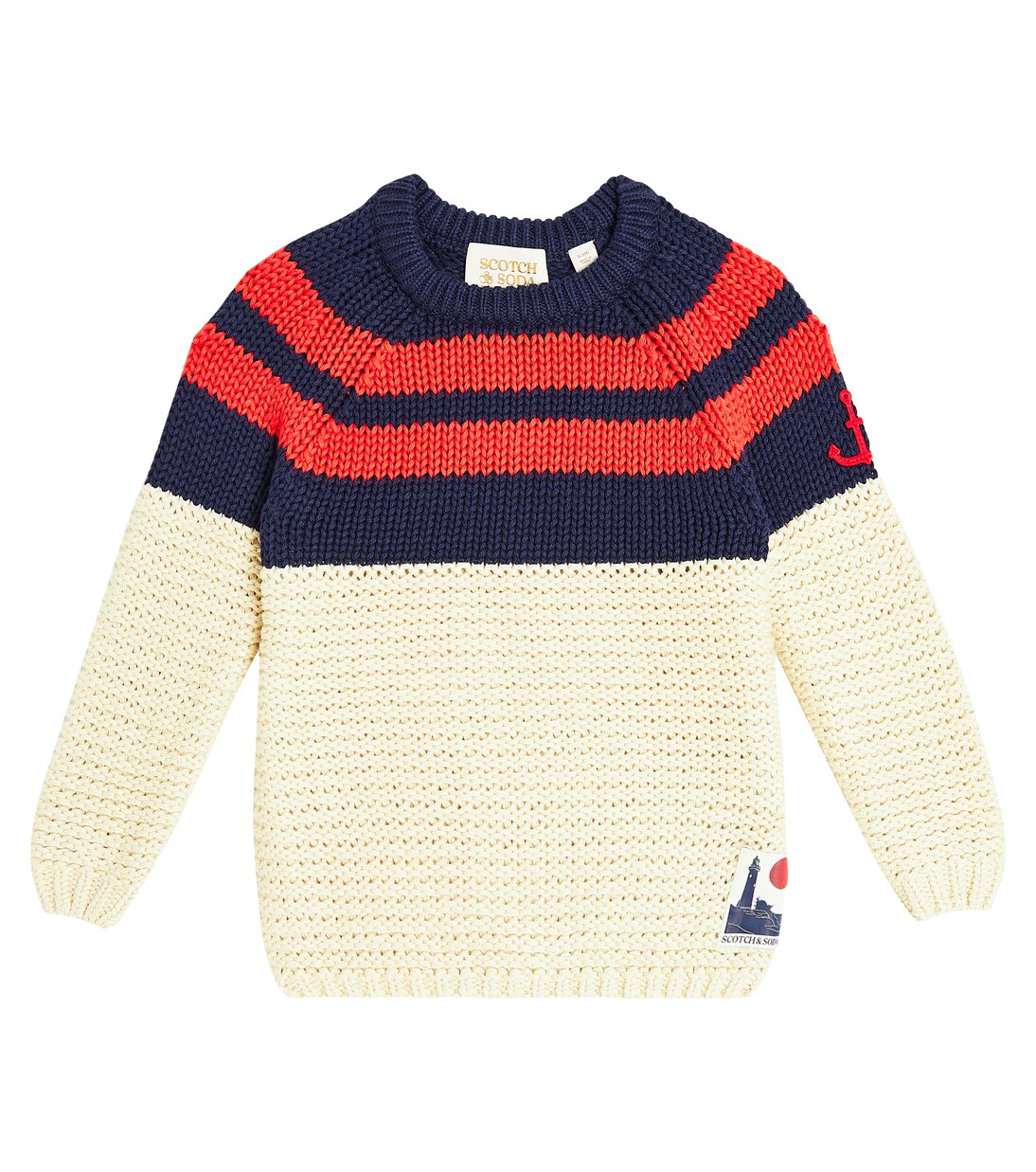 Colorblocked cotton sweater | Scotch & Soda Kids