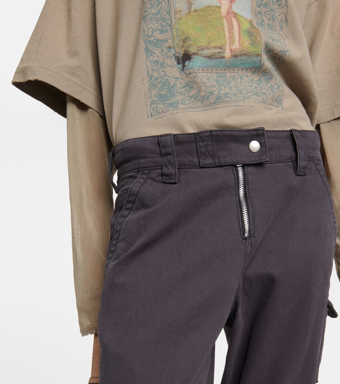 Mid-rise cotton canvas cargo pants | Acne Studios