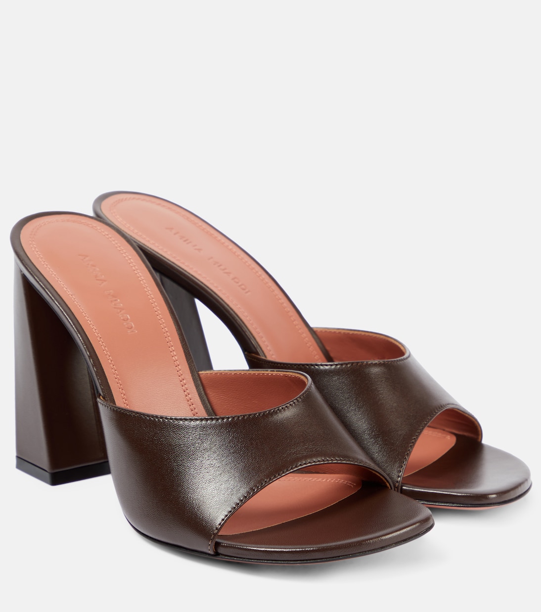 Pantoletten Brigitte 95 aus Leder | Amina Muaddi