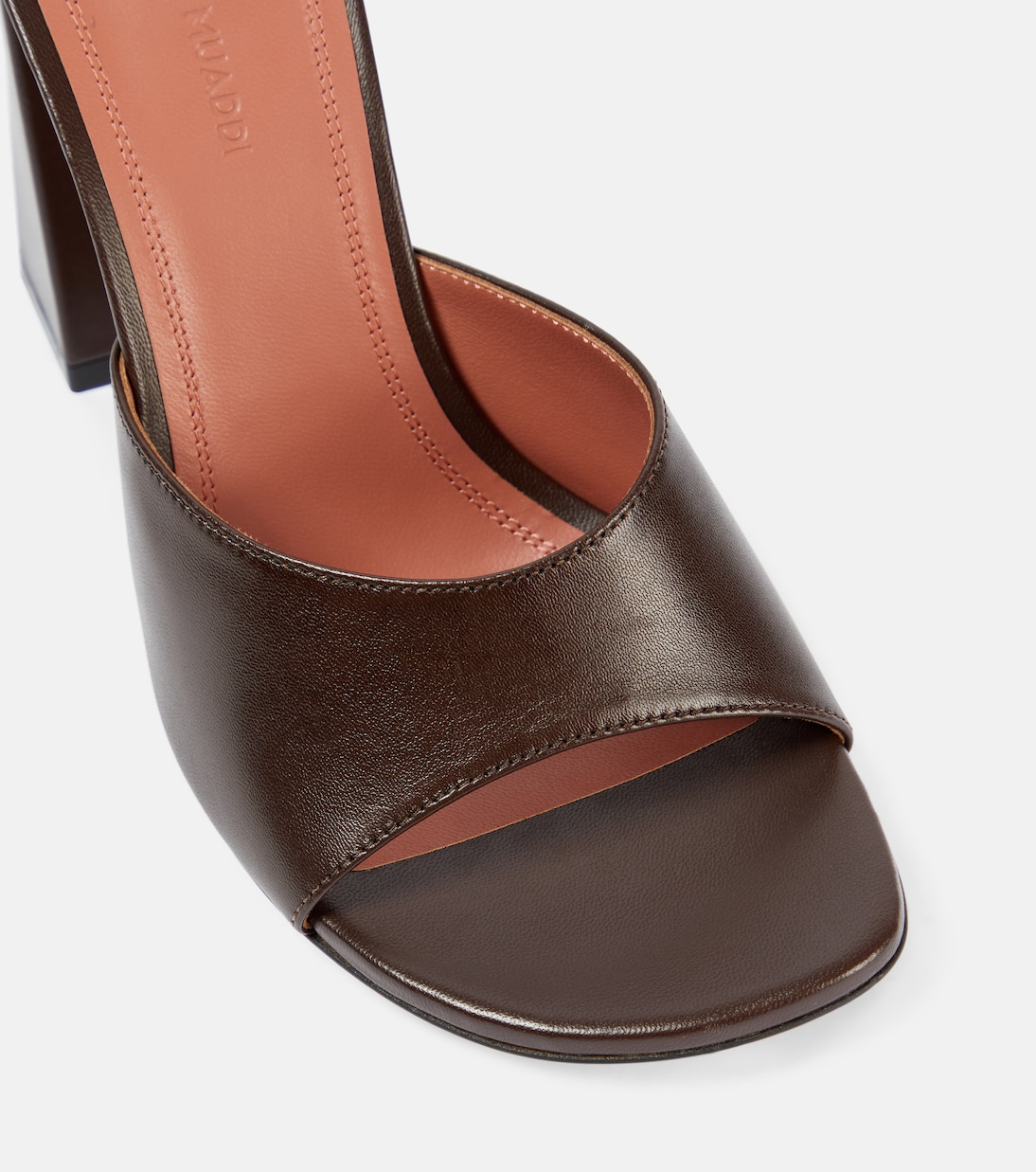 Pantoletten Brigitte 95 aus Leder | Amina Muaddi