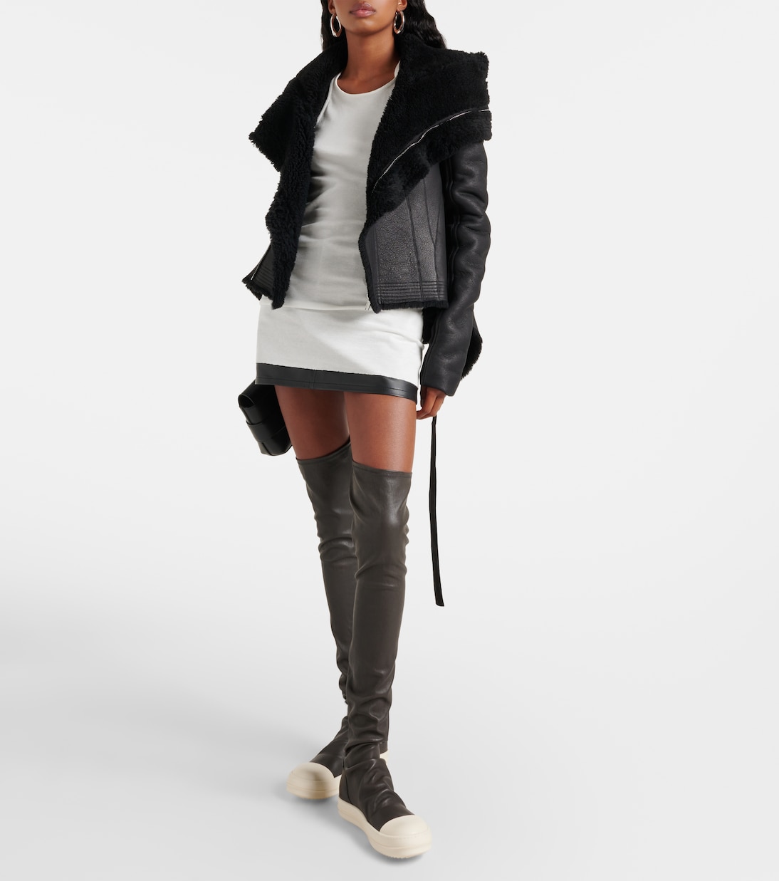 Stocking knee-high leather sneakers | Rick Owens