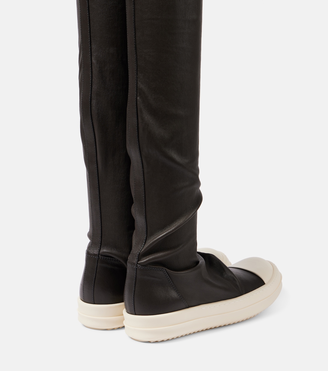 Stocking knee-high leather sneakers | Rick Owens