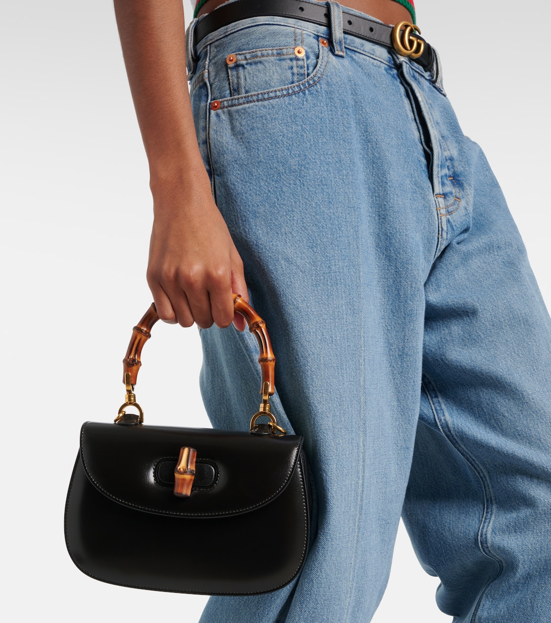 Gucci Bamboo 1947 Small leather top-handle bag | Gucci