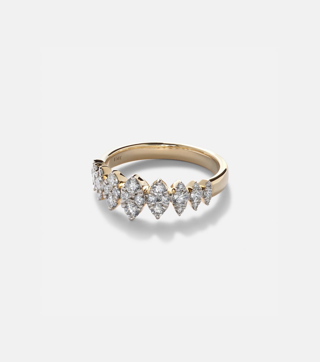 Fern 14kt gold ring with diamonds | Stone and Strand