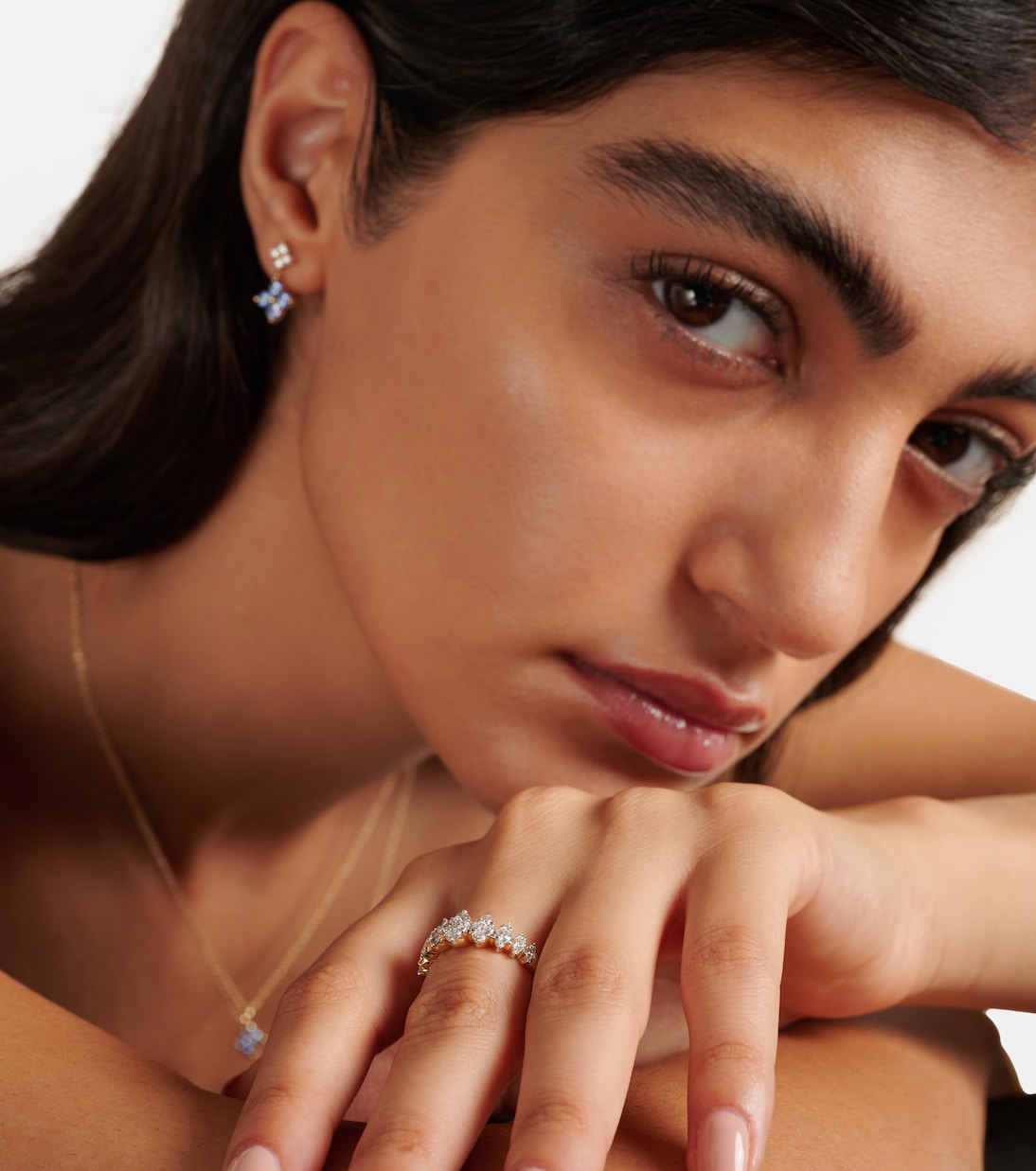 Fern 14kt gold ring with diamonds | Stone and Strand