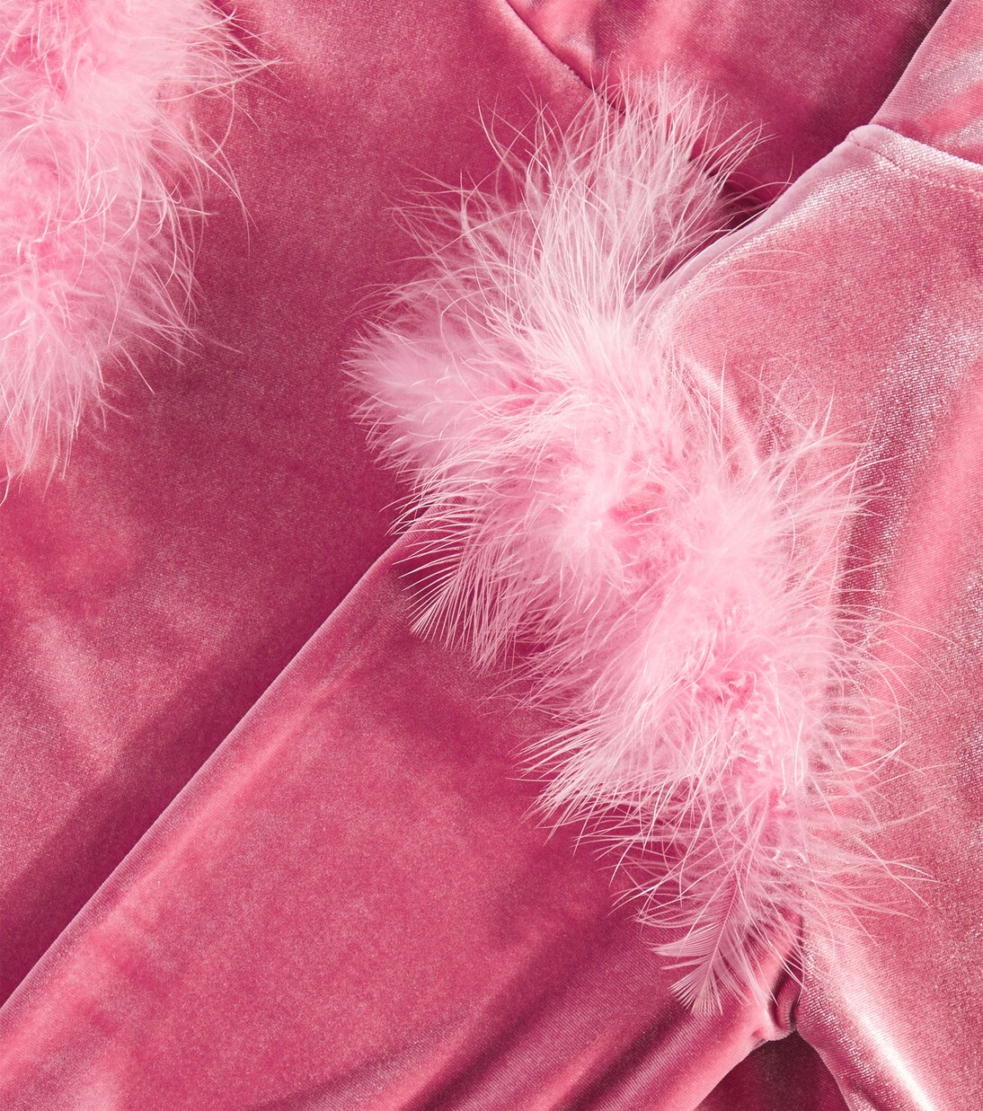 Feather-trimmed top | Monnalisa