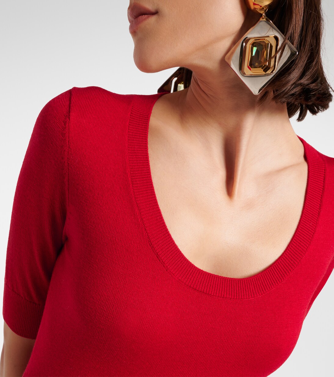 Robe longue en laine mélangée | Rabanne