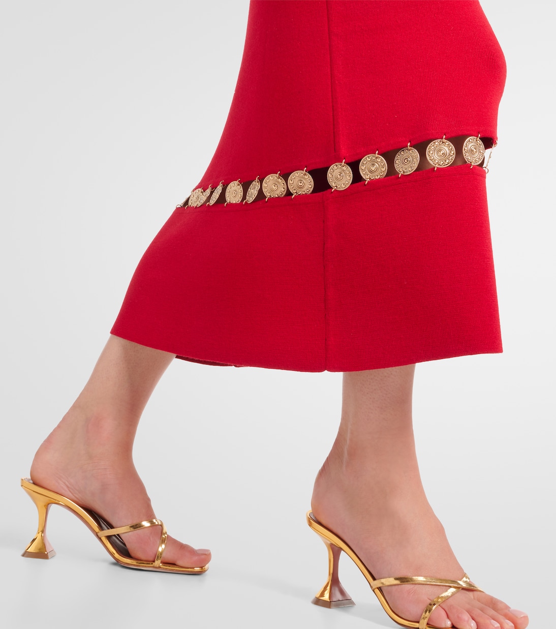 Robe longue en laine mélangée | Rabanne