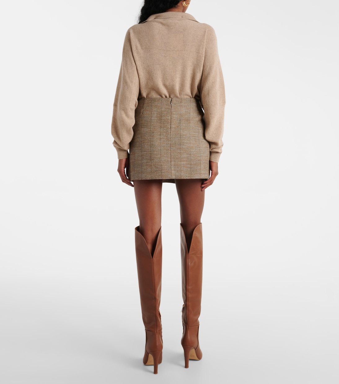 Herringbone wool-blend miniskirt | Stella McCartney