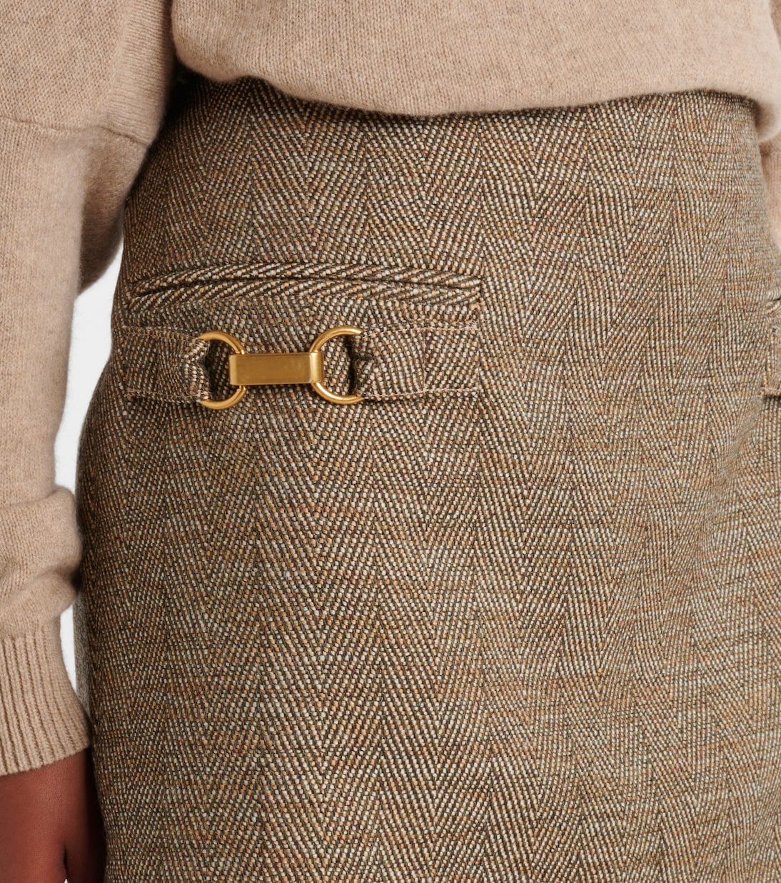 Herringbone wool-blend miniskirt | Stella McCartney