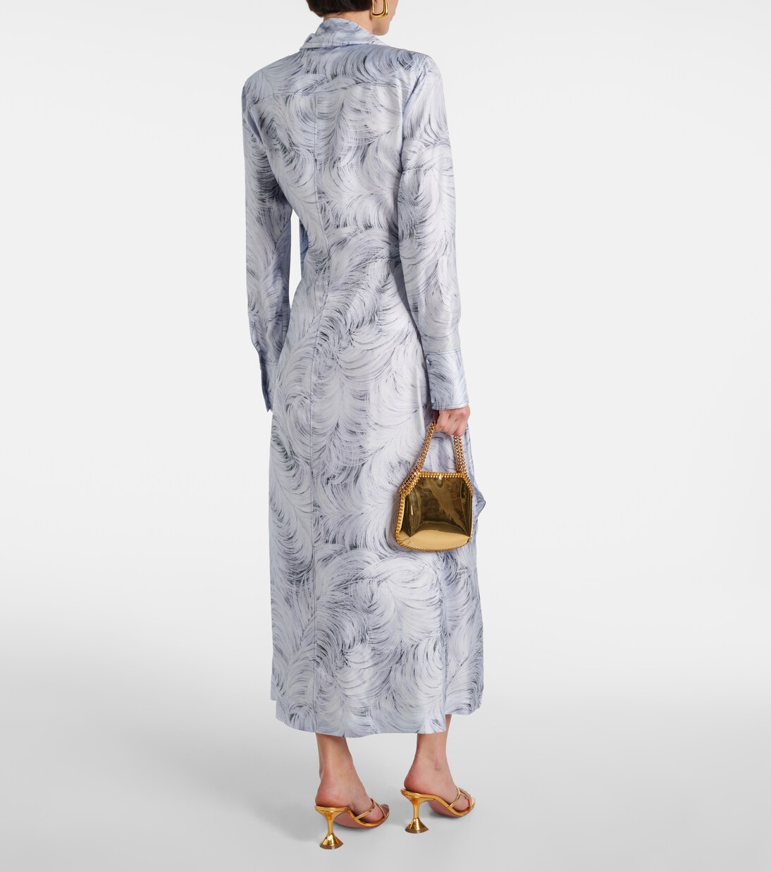 Abito lungo in seta con stampa | Stella McCartney