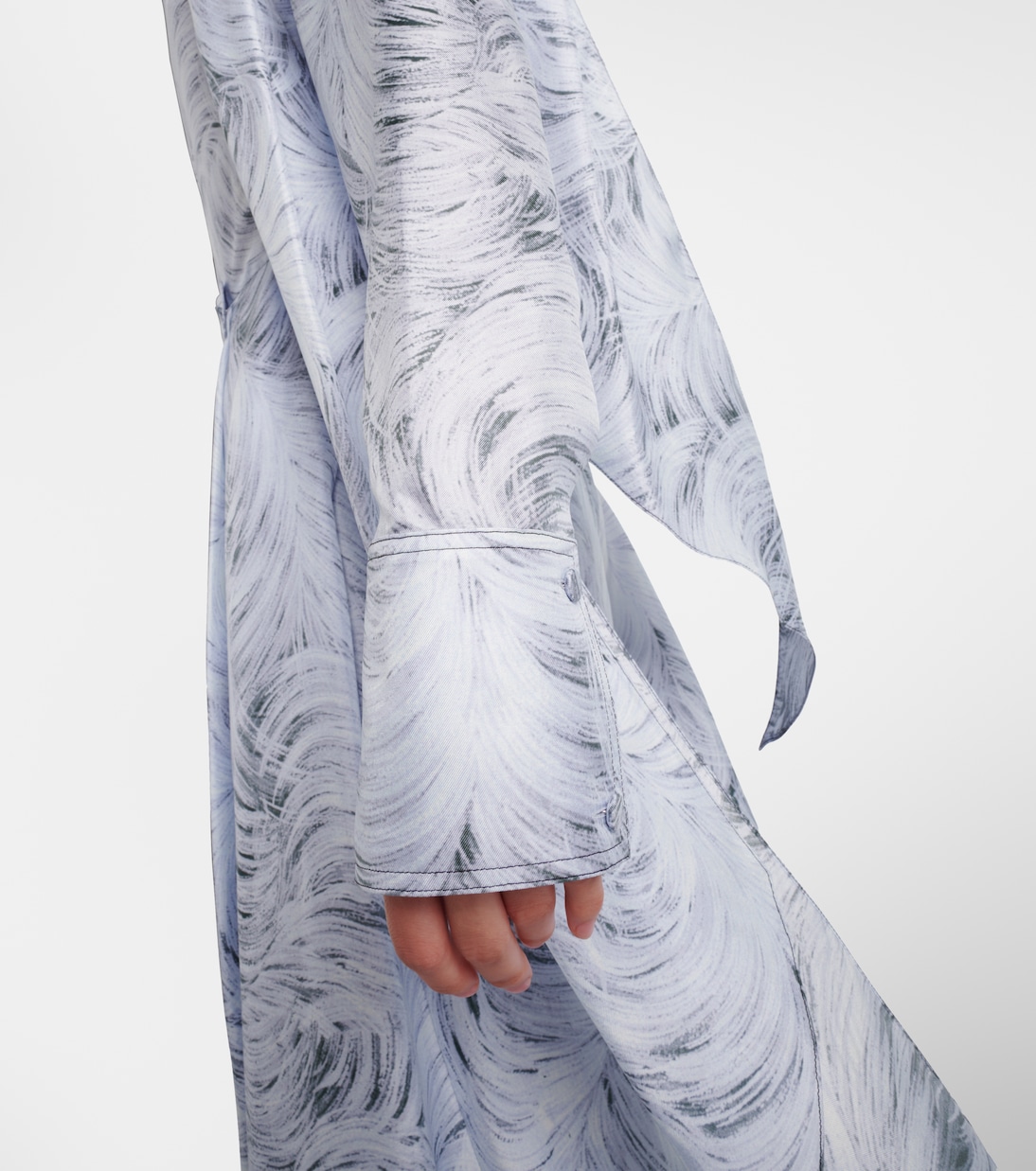 Abito lungo in seta con stampa | Stella McCartney