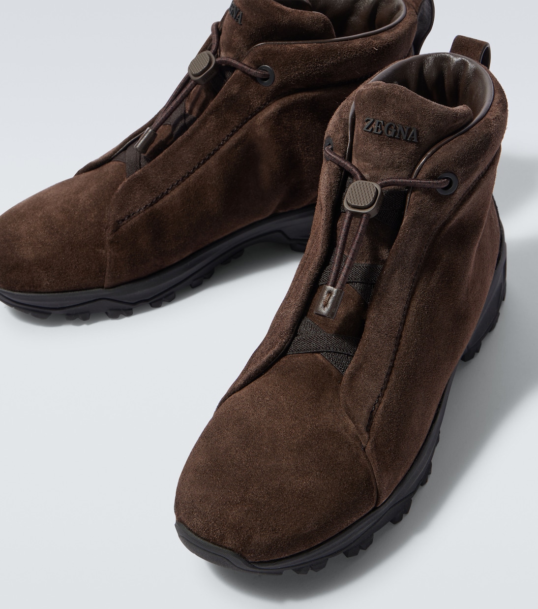 Triple Stitch suede high-top sneakers | Zegna