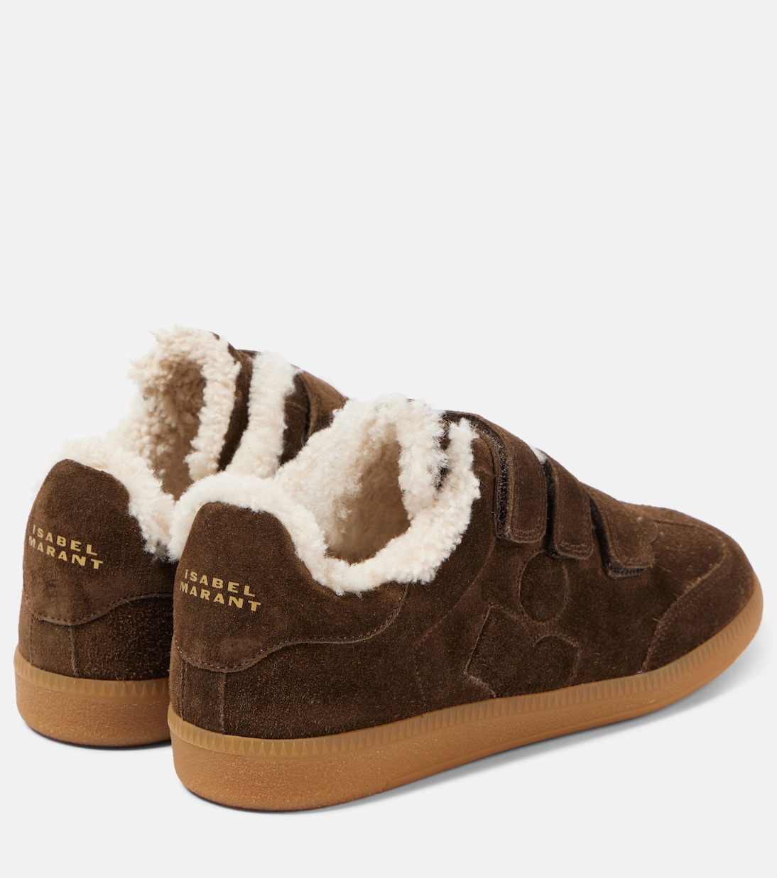 Beth shearling-trimmed suede sneakers | Isabel Marant