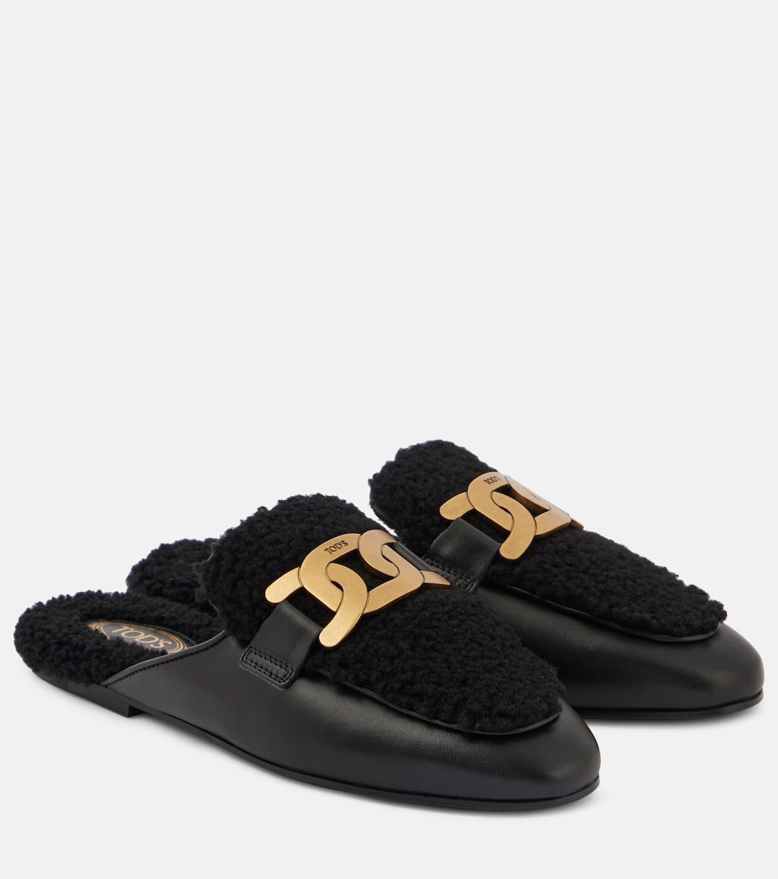 Catena Kate shearling and leather mules | Tod's