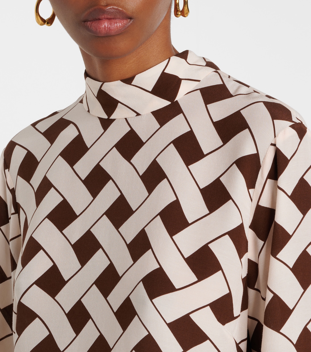 Bedruckte Schluppenbluse Libra | Rixo