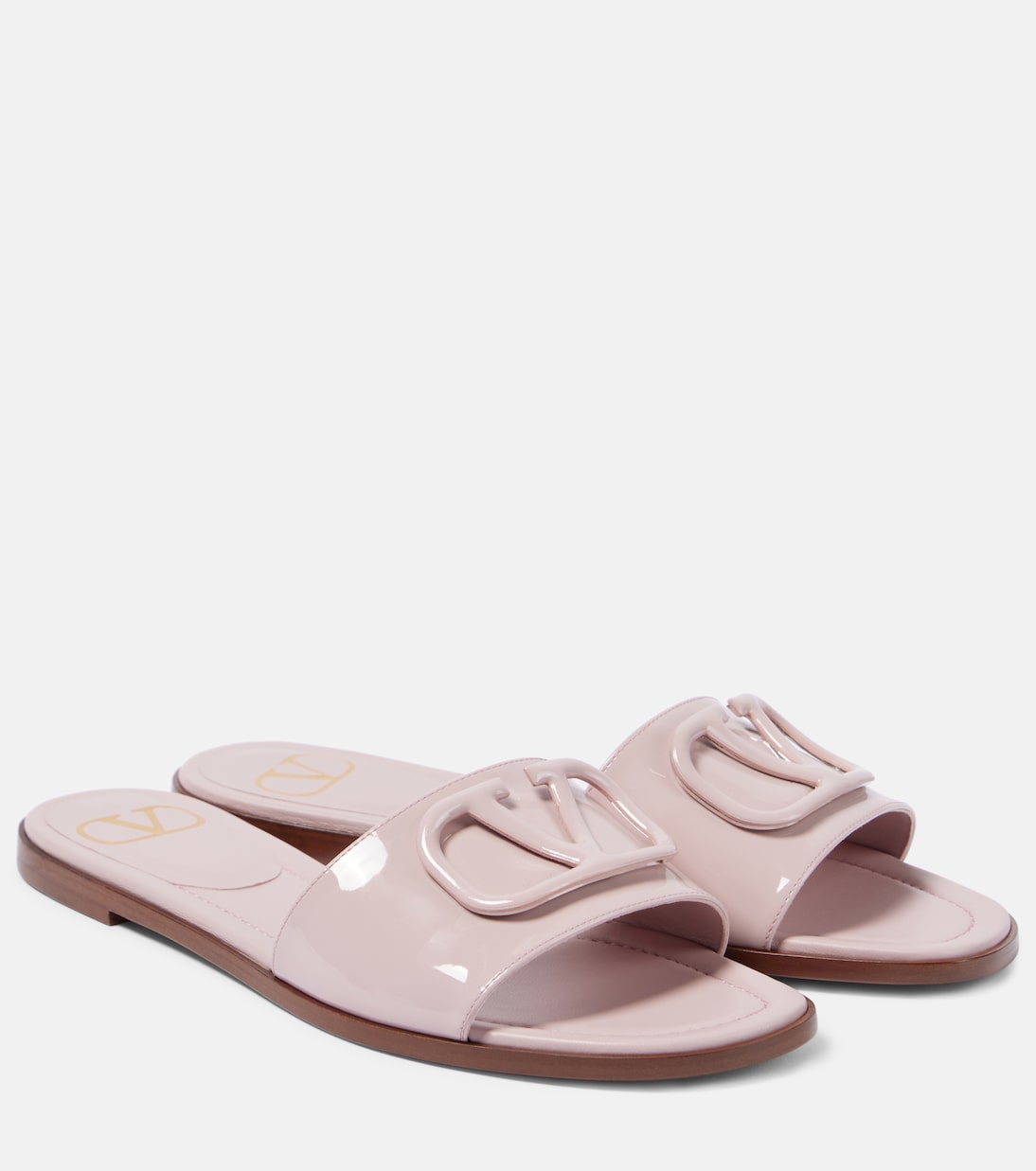 VLogo patent leather slides | Valentino Garavani
