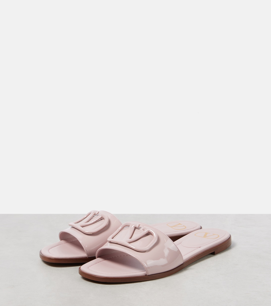 VLogo patent leather slides | Valentino Garavani