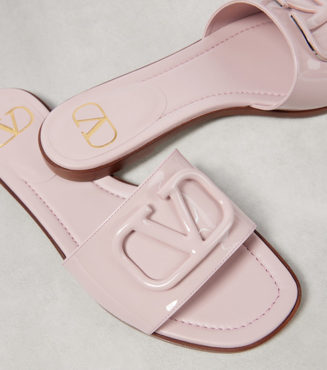 VLogo patent leather slides | Valentino Garavani