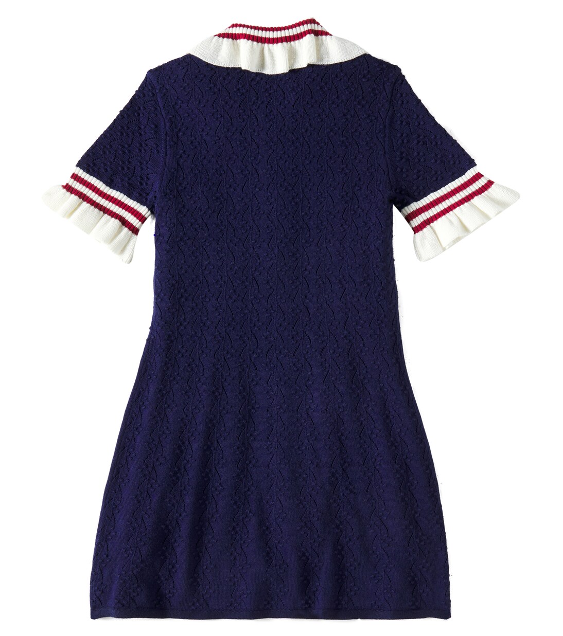 Vestido de pointelle con volantes | Self-Portrait Kids