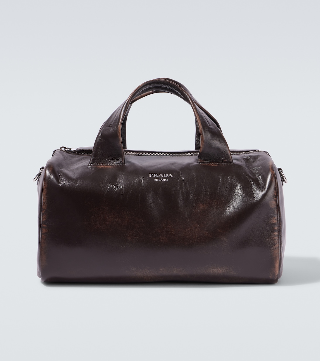 Small leather duffel bag | Prada
