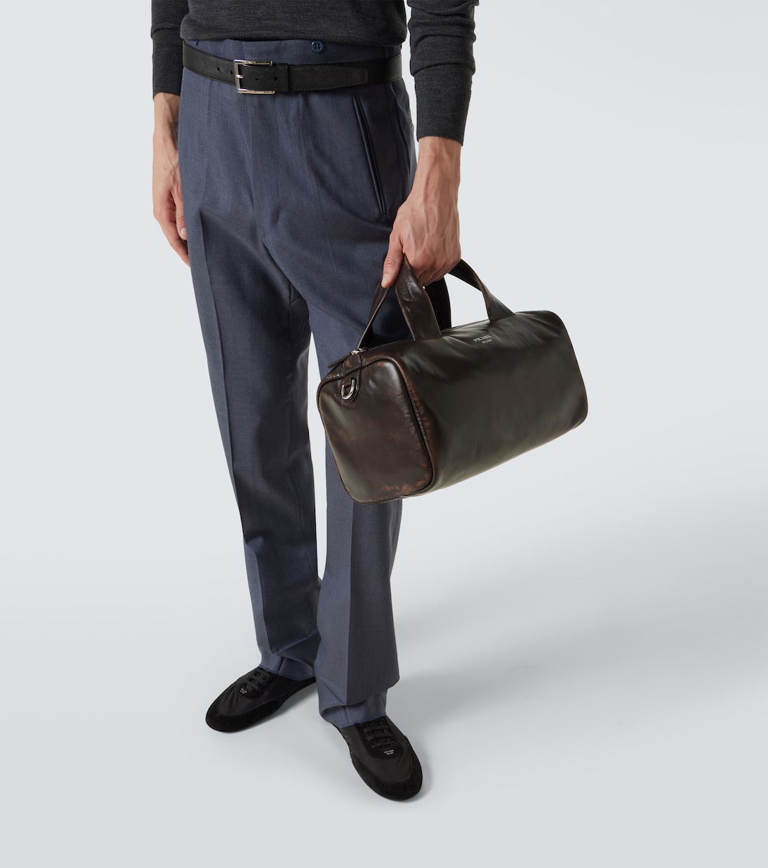 Small leather duffel bag | Prada