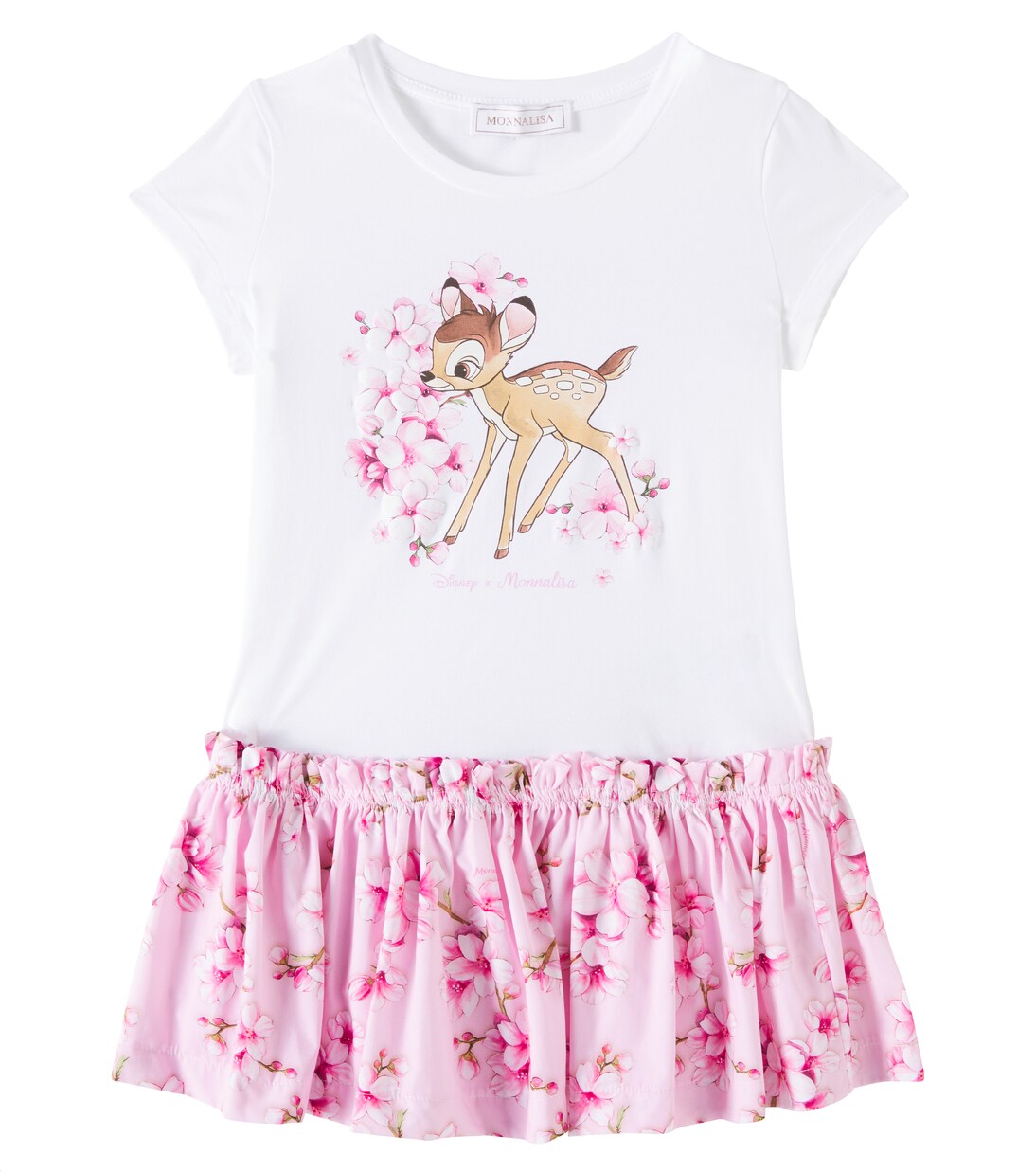 x Disney® printed cotton-blend dress | Monnalisa