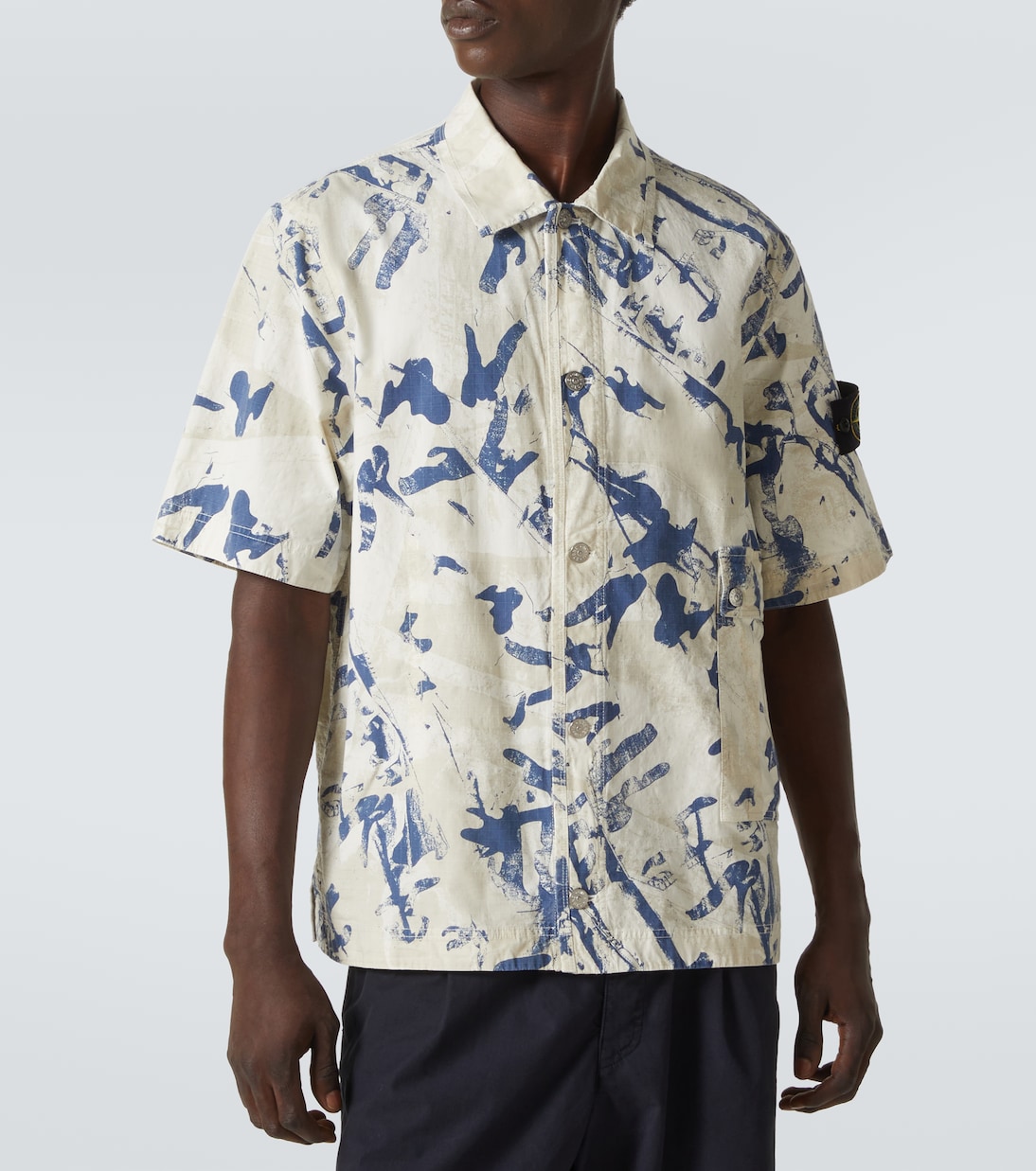 Desert camouflage cotton-blend shirt | Stone Island