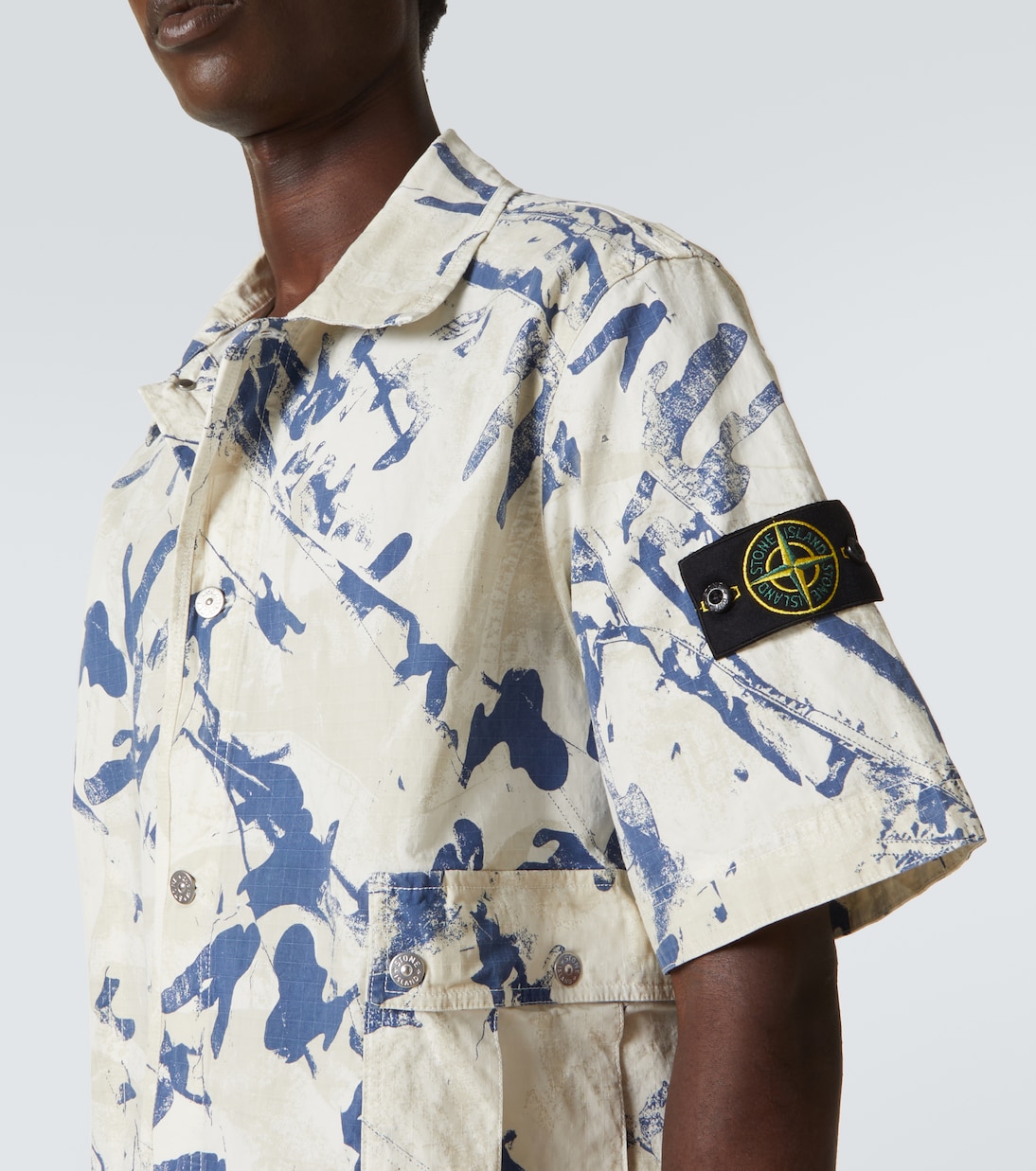 Desert camouflage cotton-blend shirt | Stone Island