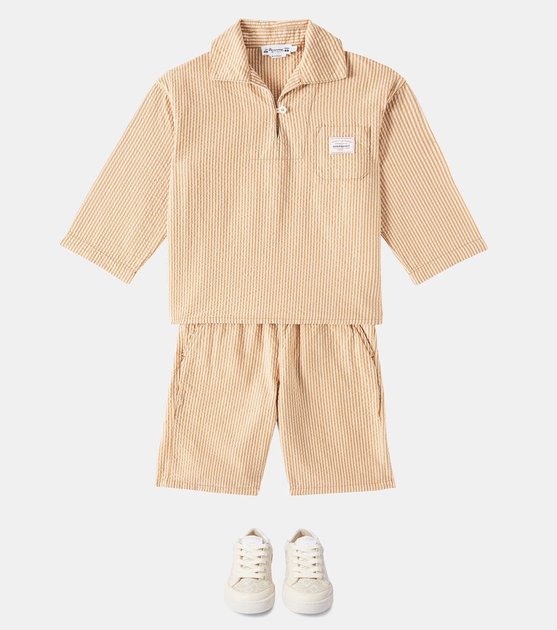 Enro striped cotton Bermuda shorts | Bonpoint