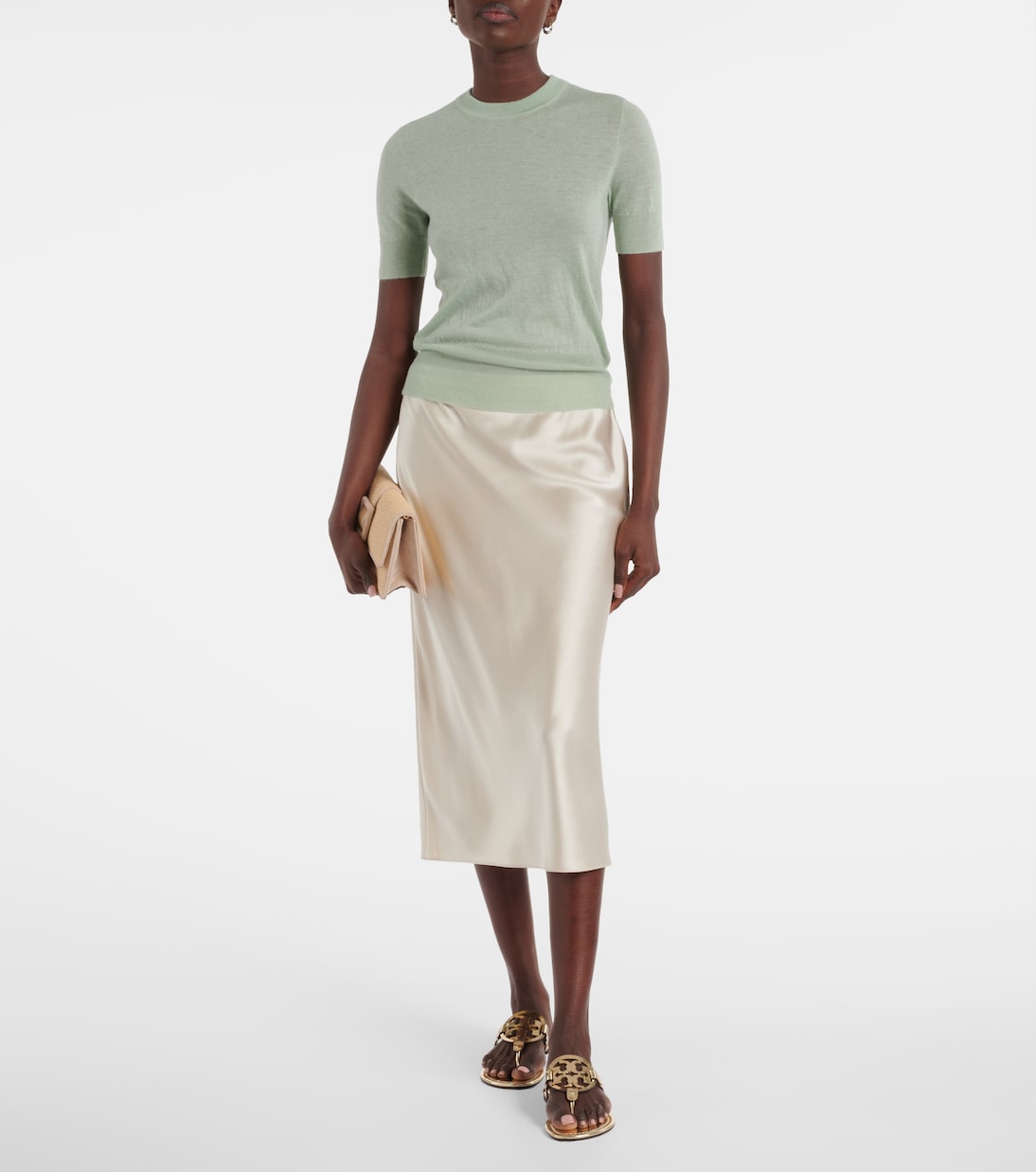 Miller metallic leather thong sandals | Tory Burch