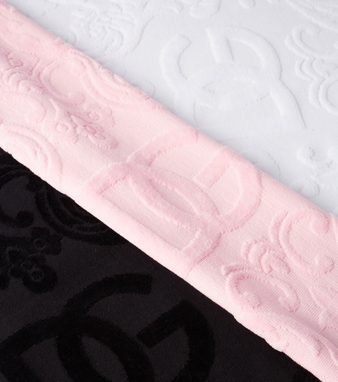 Set of 5 jacquard cotton terry towels | Dolce&Gabbana Casa