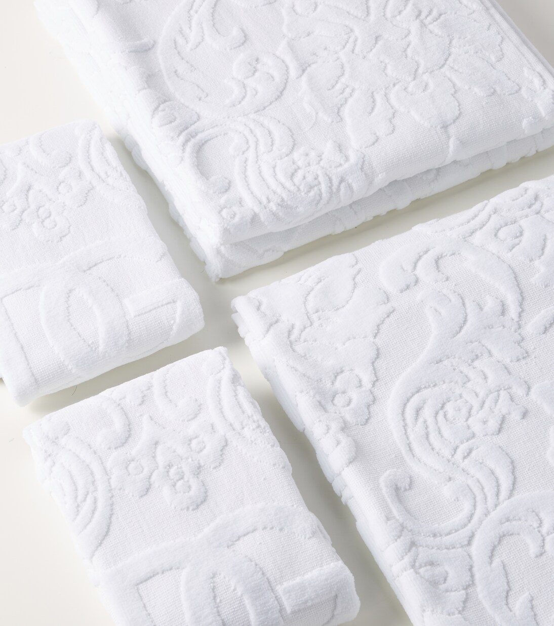 Set of 5 jacquard cotton terry towels | Dolce&Gabbana Casa