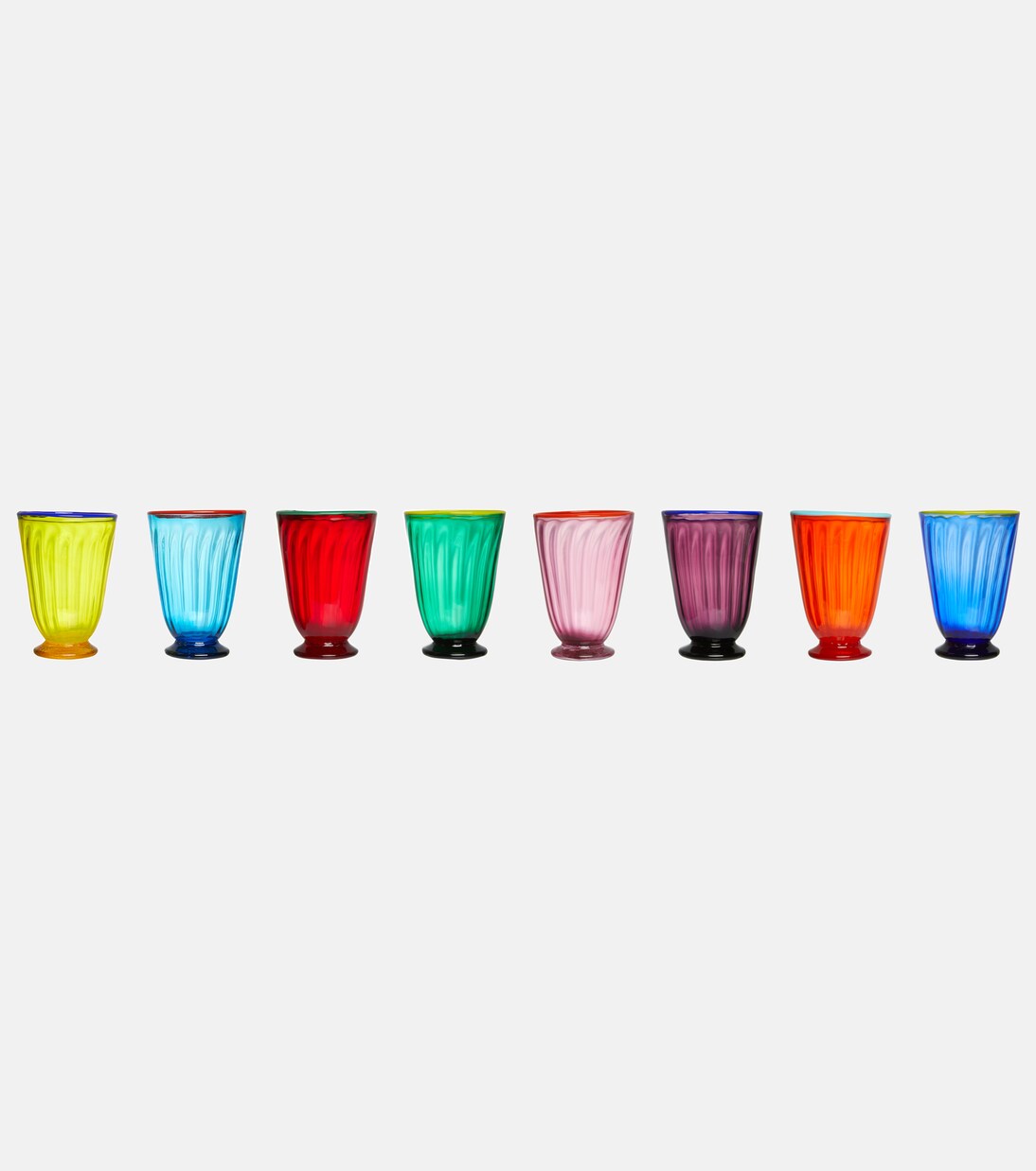 Rainbow set of 8 glasses | La DoubleJ