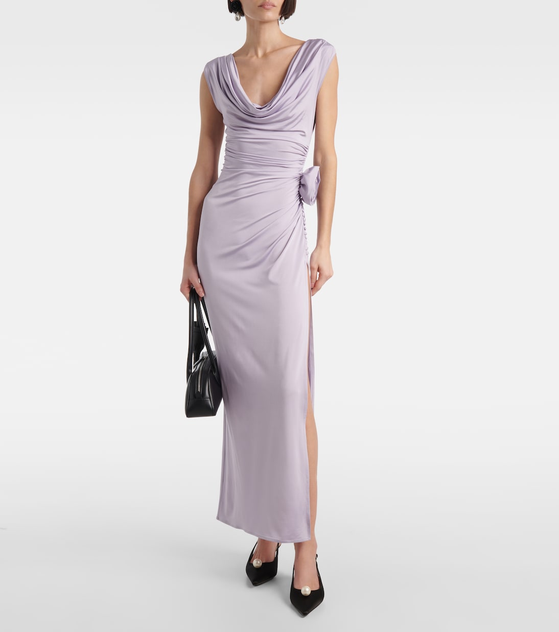 Abito lungo in jersey con ruches | Magda Butrym