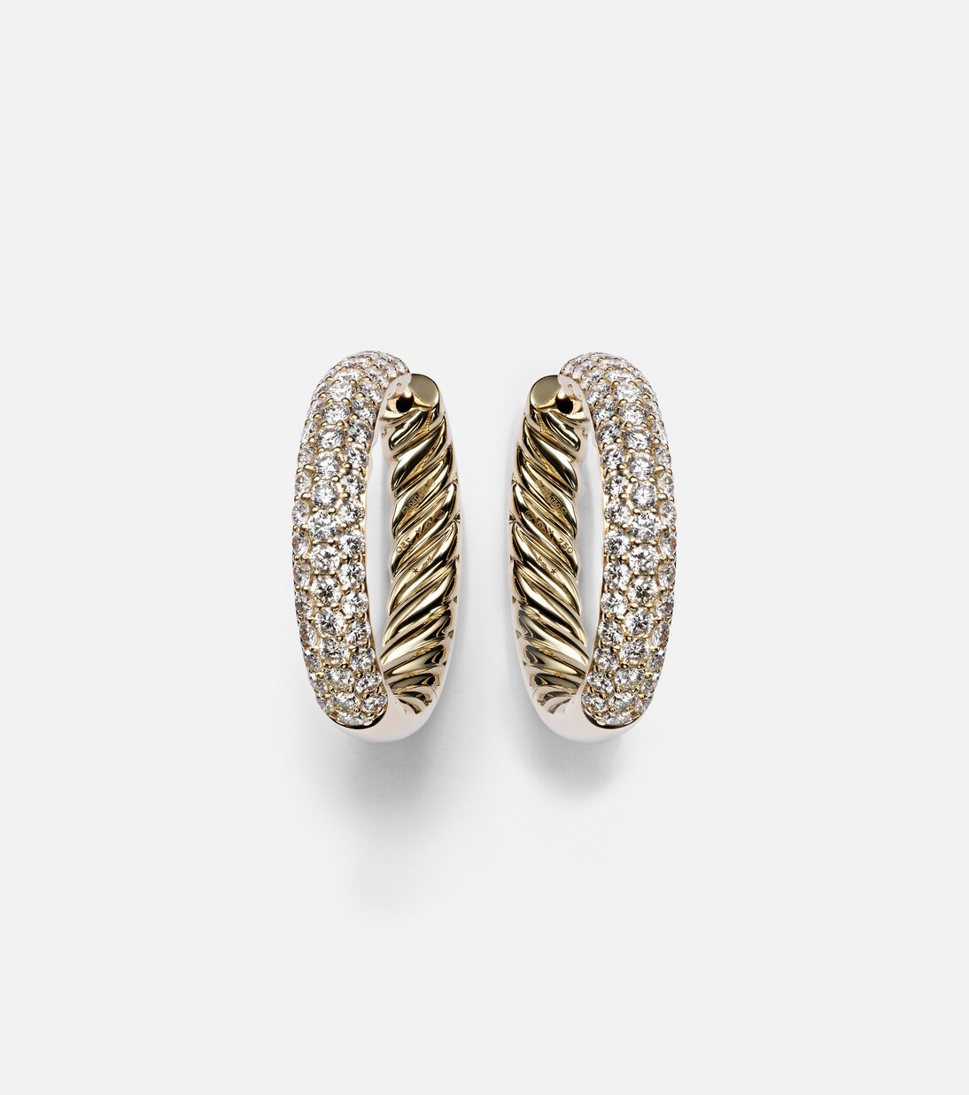 Boucles d'oreilles DY Mercer® en or 18 ct et diamants | David Yurman