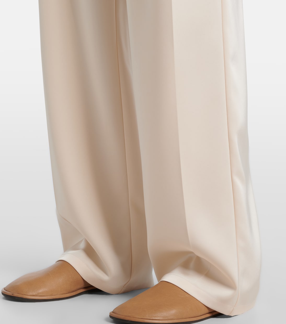 Pantalon Barb à taille haute en satin | Leset
