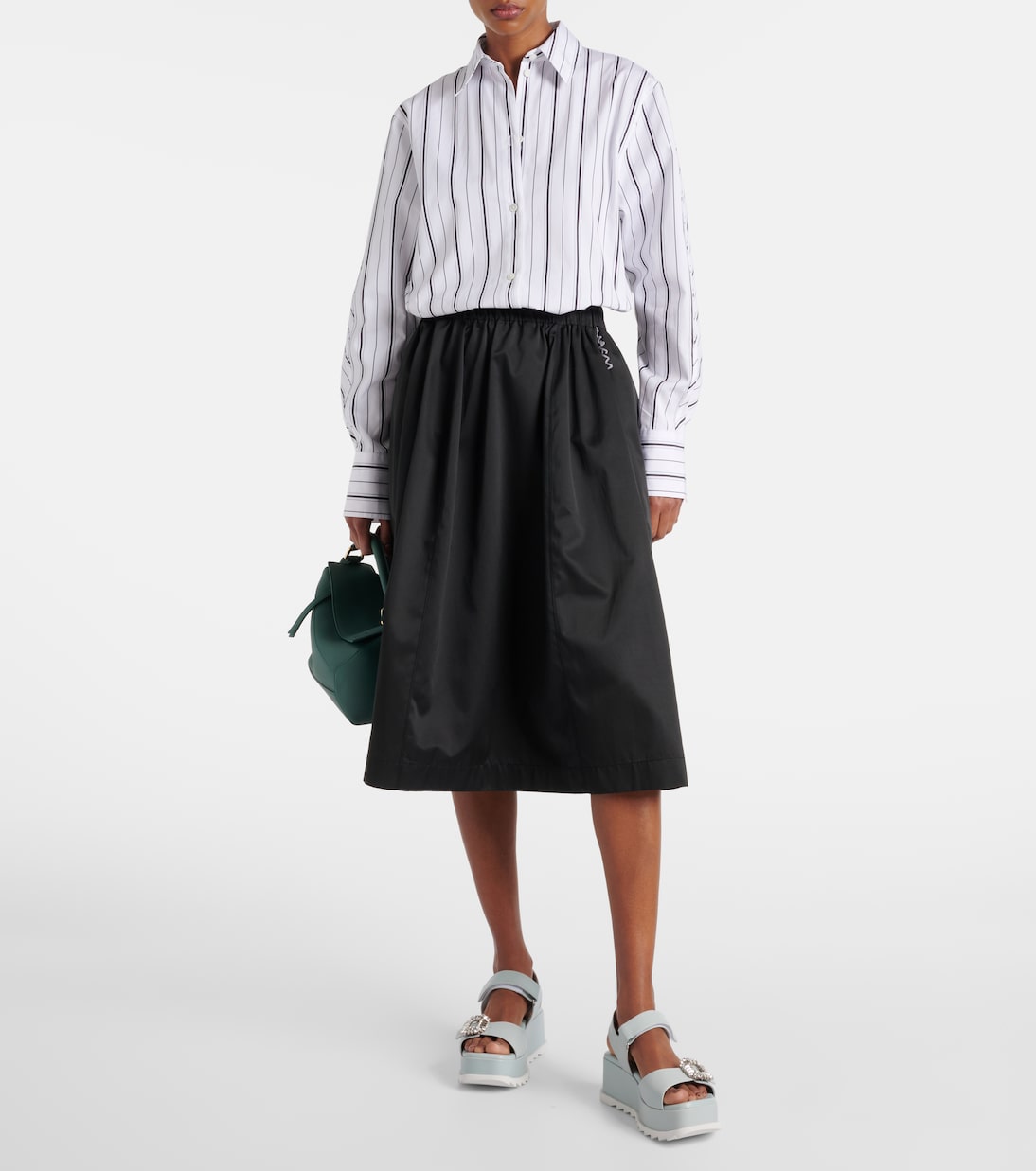 Embellished leather platform sandals | Roger Vivier