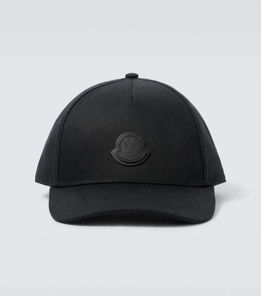 Leather-trimmed cotton baseball cap | Moncler