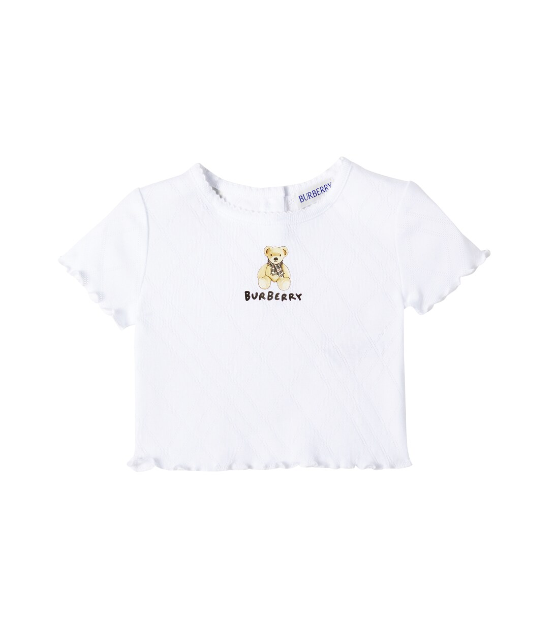 Baby logo printed ruffled cotton T-shirt | Burberry Kids