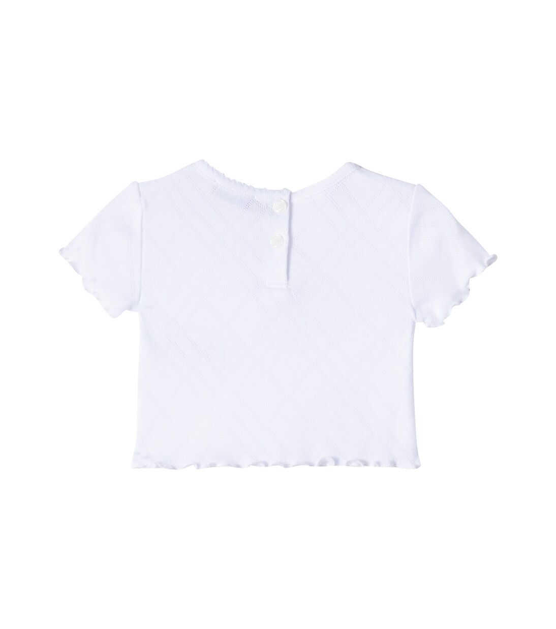 Baby logo printed ruffled cotton T-shirt | Burberry Kids