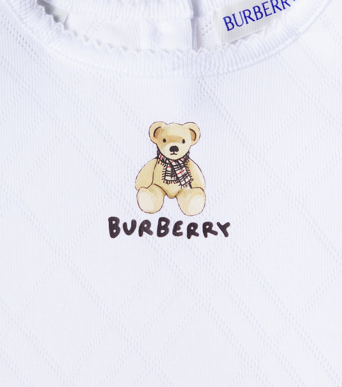 Baby logo printed ruffled cotton T-shirt | Burberry Kids