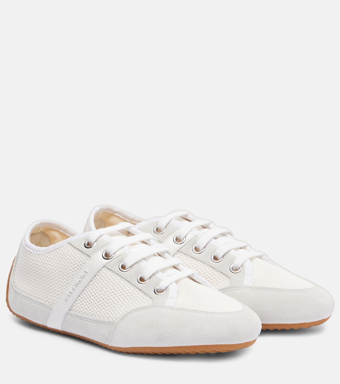 Slim suede-trimmed sneakers | Givenchy